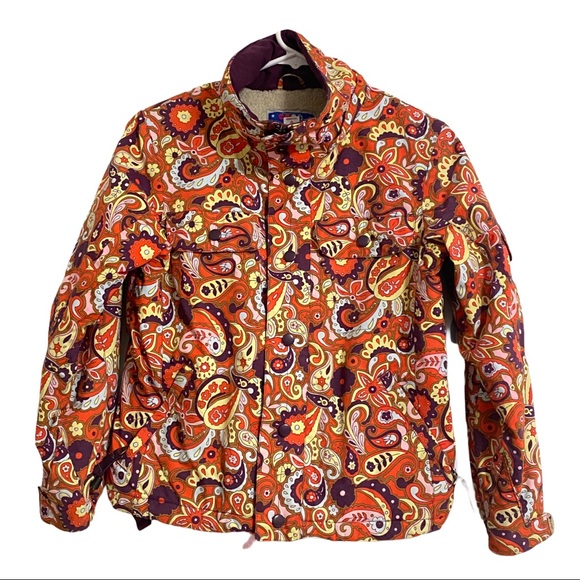 Burton Girls Paisley Snow Jacket Size M 
